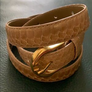 Genuine Snake Skin Leather Belt